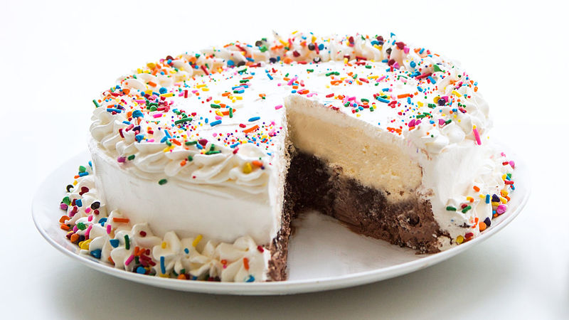 white cake with sprinkles