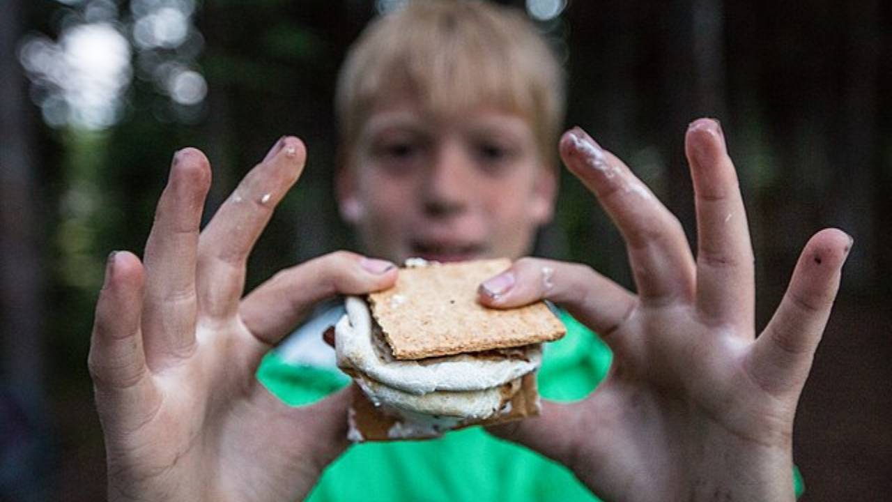 smores from a barbecue grill