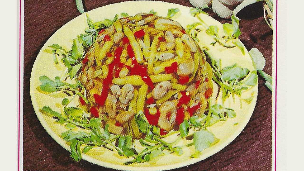 bean and mushroom salad gelatin