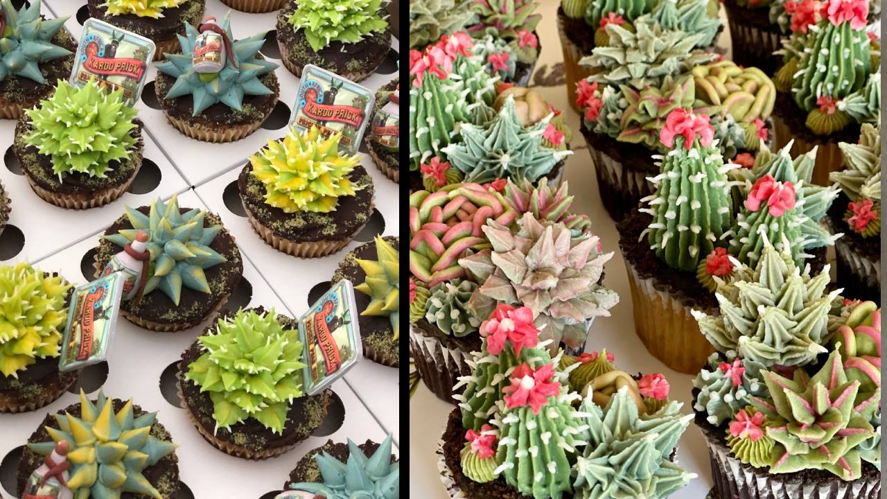 These flower cupcakes will make you do a double take! Stunning colors and designs that make it hard to know if they are cupcakes - or the real thing! 