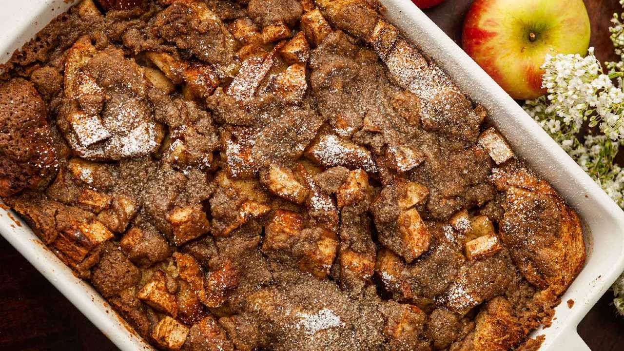 chai apple french toast from the oven