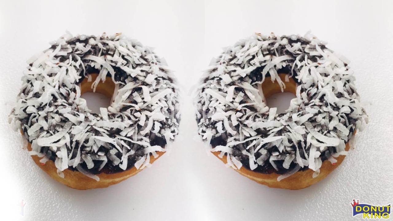 chocolate coconut donut from donut king