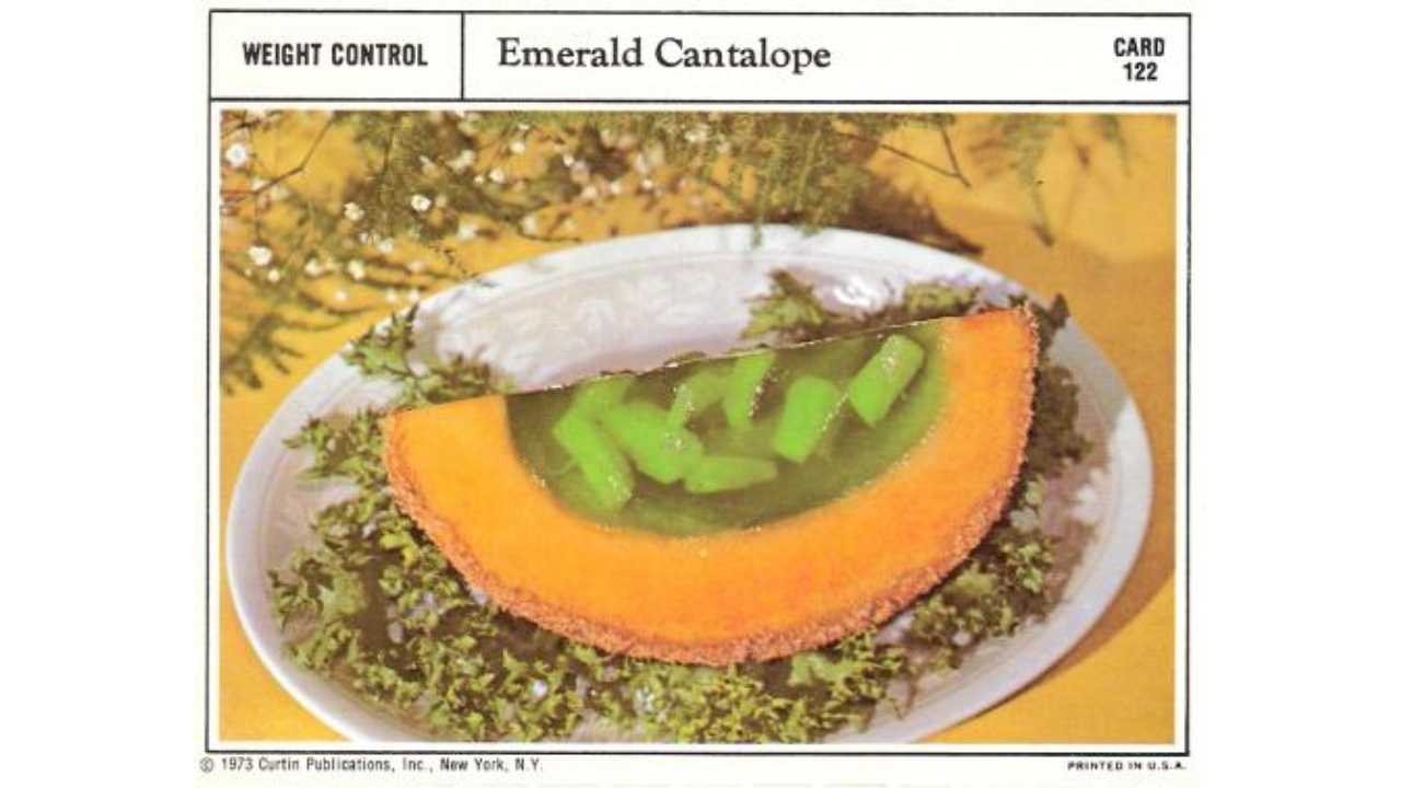 emerald canteloupe jello dessert