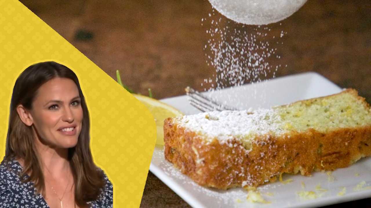 jennifer garner with lemon olive oil cake