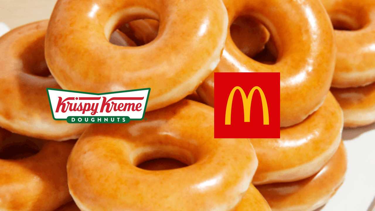 glazed donuts mcdonalds and krispy kreme logos