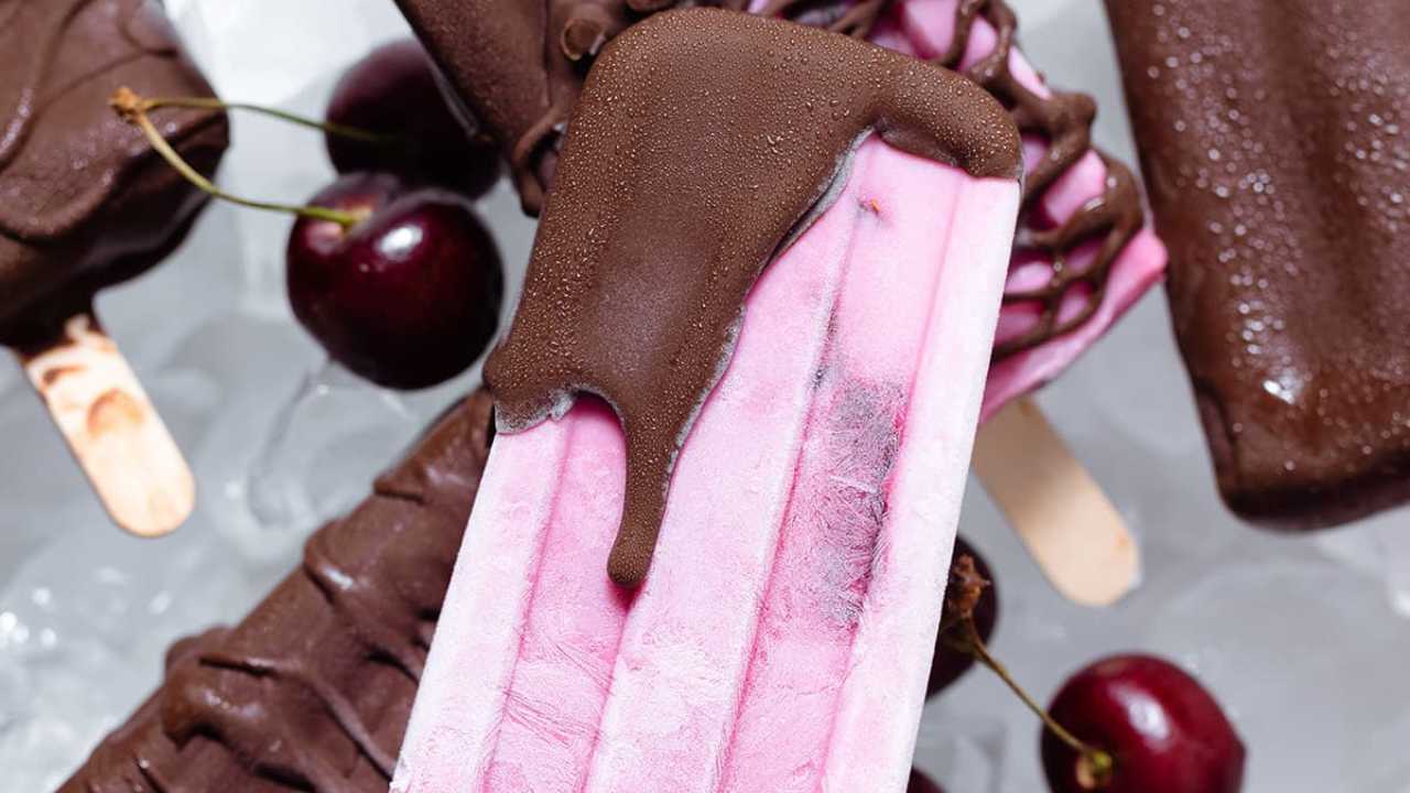 chocolate covered cherry popsicle