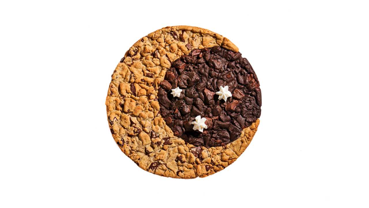 insomnia cookie in a moon cookie shape