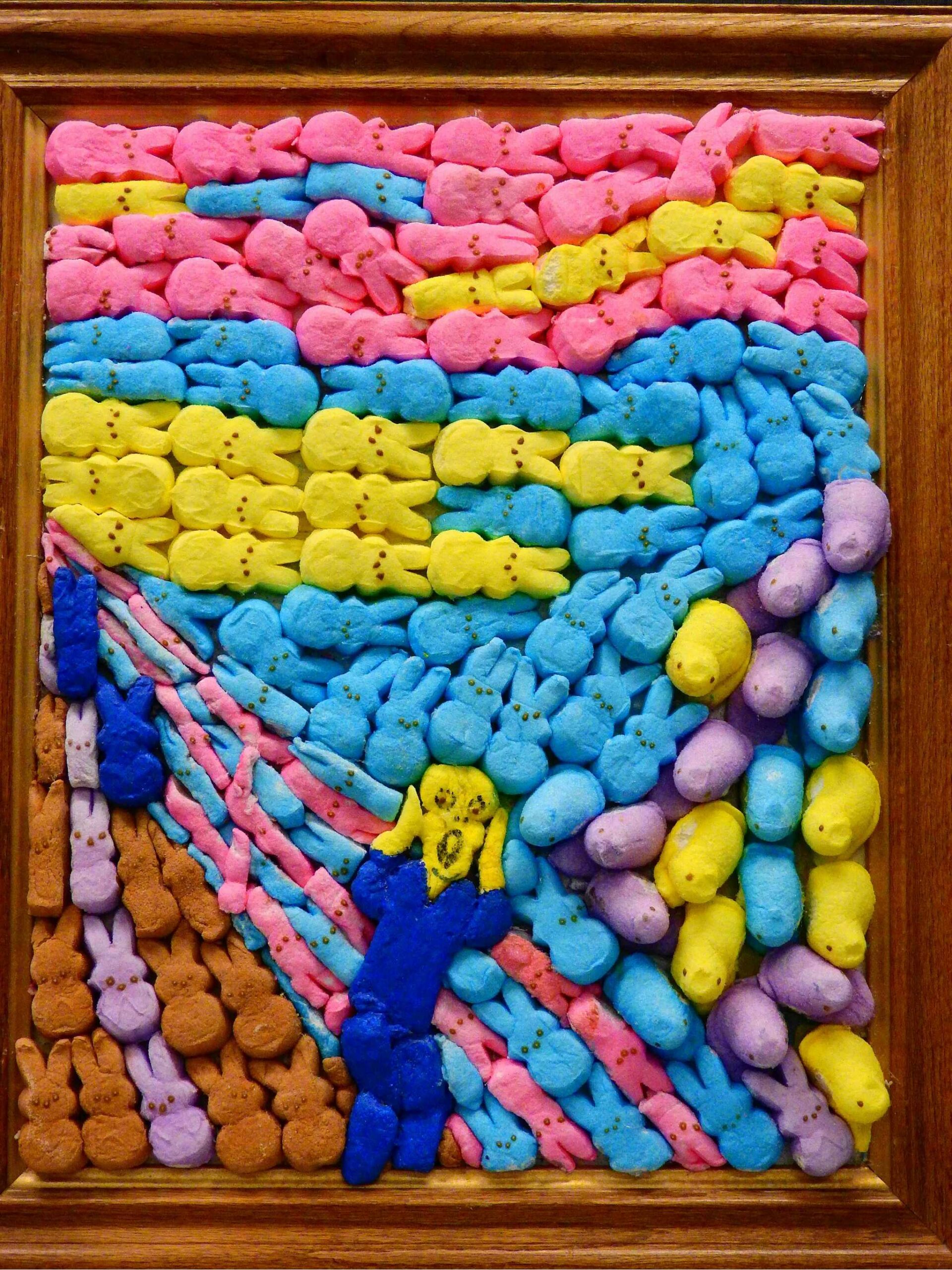 the scream made from peeps